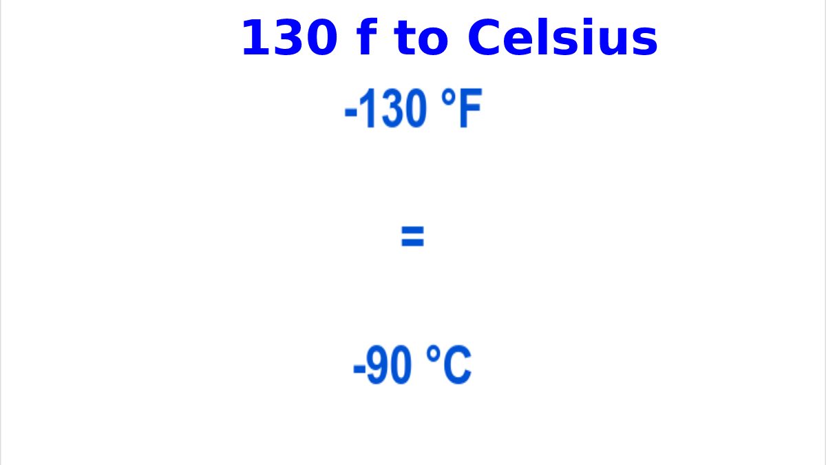 130 f to Celsius – Full Detail Conversion Summary