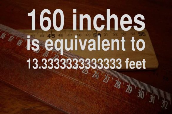 160 inches in feet