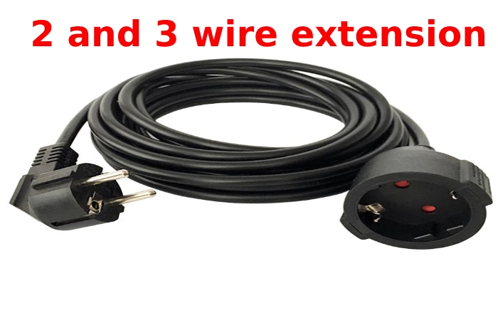 2 and 3 wire extension cable 2 Prong Outdoor Extension Cord