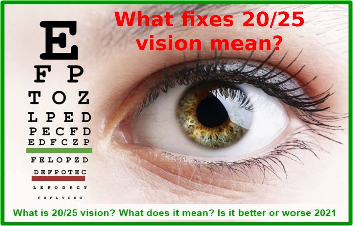 What fixes 20_25 vision mean