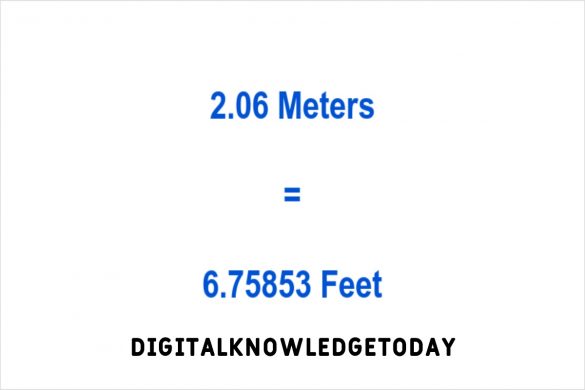 2.06 meters to feet