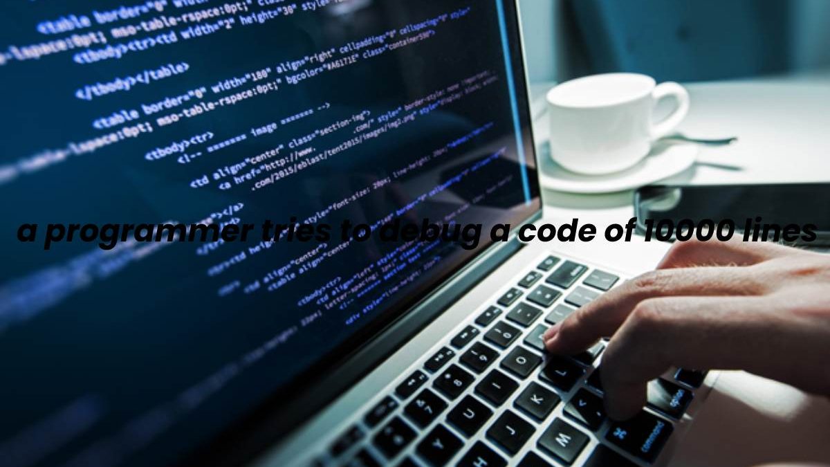 A Programmer Tries To Debug A Code Of 10000 Lines